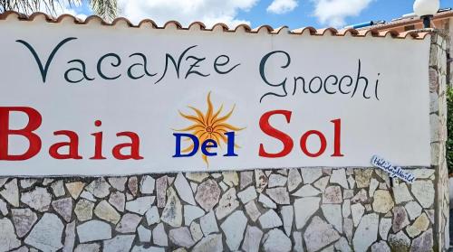 a sign for a bala del sol hotel at Case Vacanze Gnocchi in Trappeto