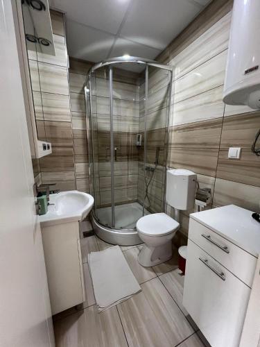 Koupelna v ubytování Apartman Sita