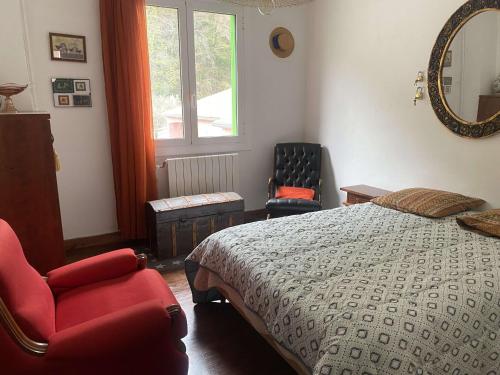 Posteľ alebo postele v izbe v ubytovaní Appartement Prats-de-Mollo-la-Preste, 3 pièces, 6 personnes - FR-1-659-60