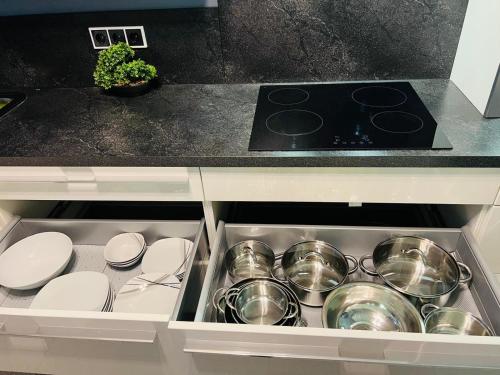 Dapur atau dapur kecil di Ferienwohnung Sandra