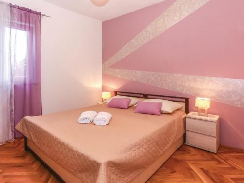 Krevet ili kreveti u jedinici u objektu Apartments with a swimming pool Vojnic Sinjski, Zagora - 22835