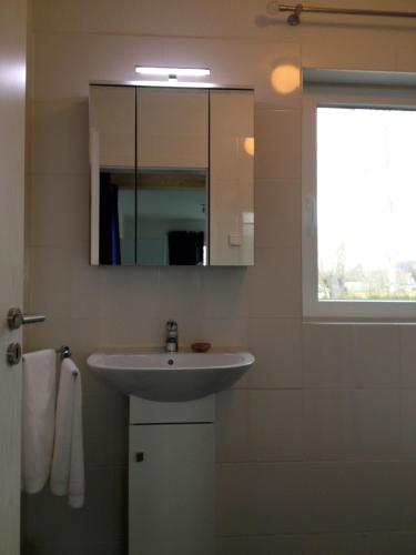 Bilik mandi di Ferienwohnung in Patzig auf Rügen