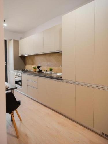 ครัวหรือมุมครัวของ Apartament de lux Bacău