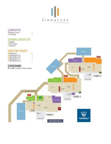 a map of the university of sydney campus at MGM Signature-33-711 F1 Track & Strip View Balcony in Las Vegas