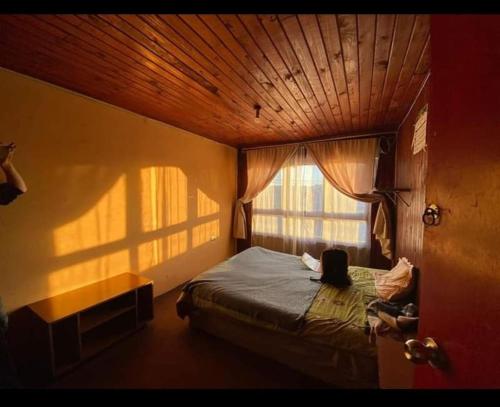 Katil atau katil-katil dalam bilik di Pensión Las Salinas