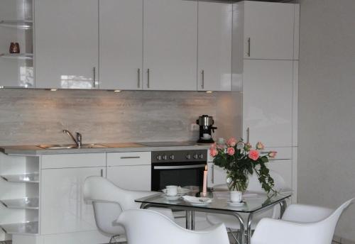 Η κουζίνα ή μικρή κουζίνα στο Ferienhof Schoof No4