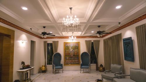 Χώρος καθιστικού στο Hotel Naren Villa