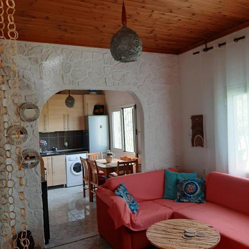 Η κουζίνα ή μικρή κουζίνα στο Boho beach house