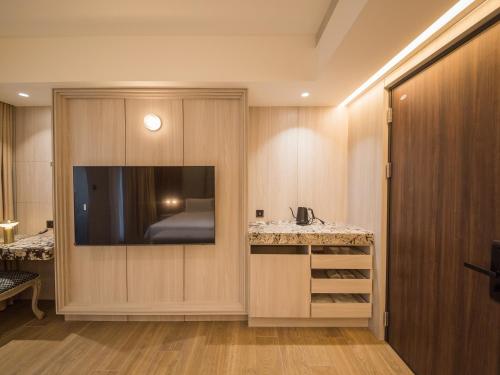 Postel nebo postele na pokoji v ubytování Hôtel de Ľeau