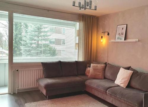 Χώρος καθιστικού στο Homely place to stay with sauna