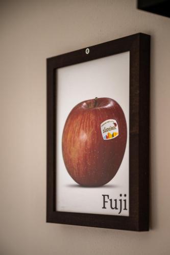 a picture of an apple in a picture frame at Untermoarhof Albeins in Bressanone