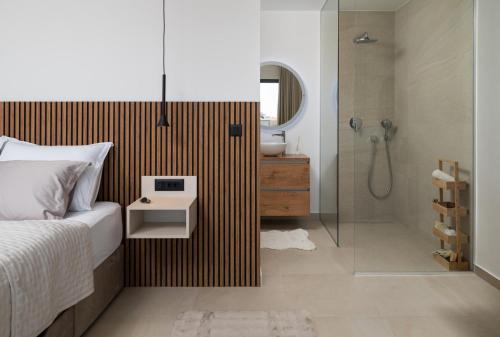 Ένα μπάνιο στο New Villa 55 - Vrsi heated pool jacuzzi sauna