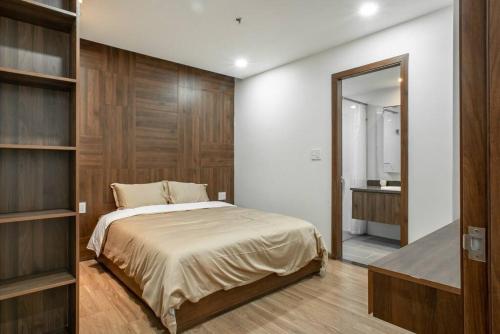 Cama o camas de una habitación en Chil Apartment Dalat - Căn hộ 2 Phòng Ngủ T4