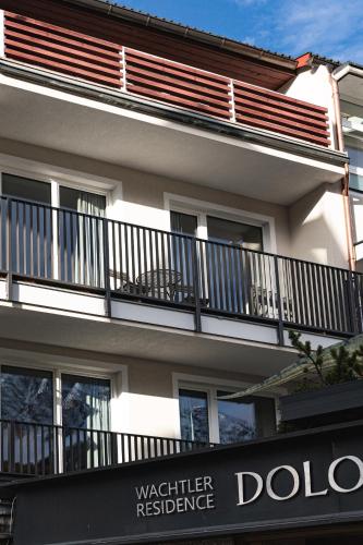Balkón nebo terasa v ubytování Wachtler Dolomite Apartments