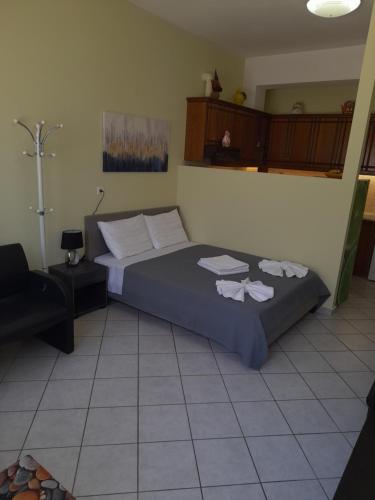 Katil atau katil-katil dalam bilik di SummerAndros Pefkakia