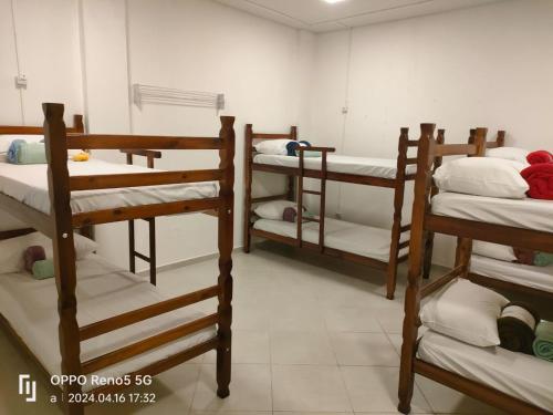 a group of bunk beds in a room at HOSTEL BARRA FUNDA LTDA in Sao Paulo