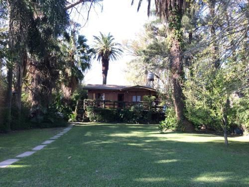 a house in the middle of a yard with trees at Verde Lujan Delta in Tigre