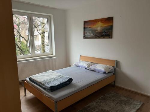 Posteľ alebo postele v izbe v ubytovaní Wohnung in Gelsenkirchen Zentrum