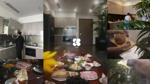 Η κουζίνα ή μικρή κουζίνα στο de Heidis Apartment