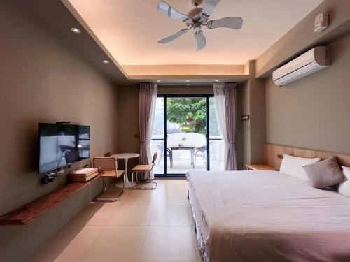 Katil atau katil-katil dalam bilik di Qixingtan Xinghai B&B NO1044&2202