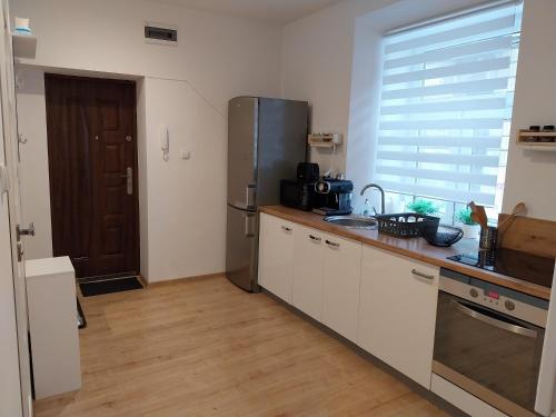 Η κουζίνα ή μικρή κουζίνα στο Apartament Śródmieście Przemyśl