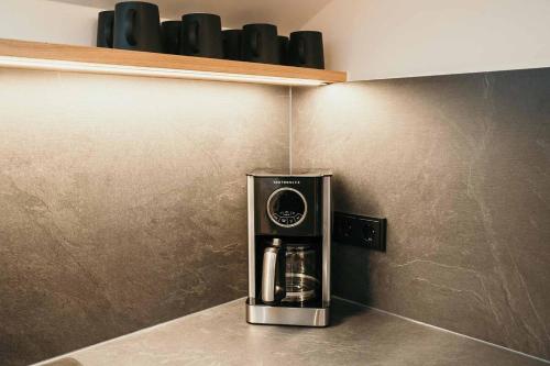 Η κουζίνα ή μικρή κουζίνα στο Wohlfühlzeit Naturdesign Chalet`s