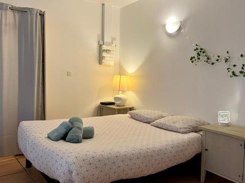 Postel nebo postele na pokoji v ubytování Le studio Théolier - Tournon-sur-Rhône