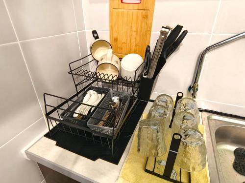 Η κουζίνα ή μικρή κουζίνα στο Cozy Netflix Relax Kepong Selayang MK15 D