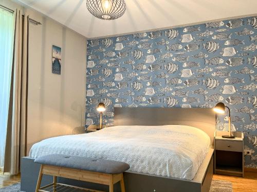 Katil atau katil-katil dalam bilik di Residenz Seestern Wohnung 02