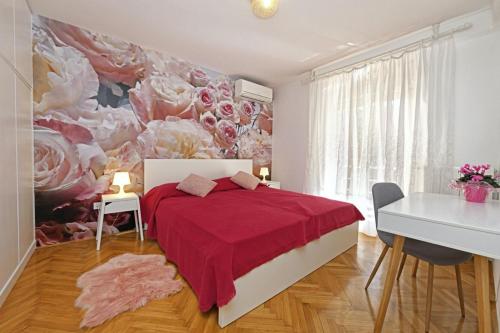 Postel nebo postele na pokoji v ubytování Krebel in Poreč - Istrien