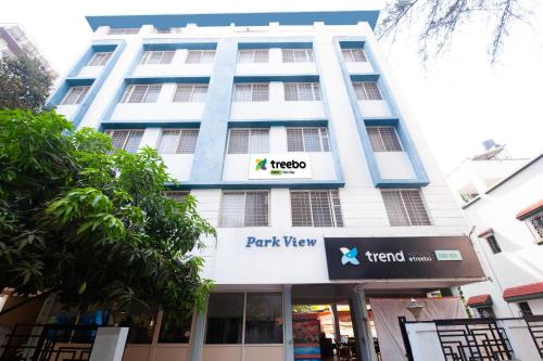 a view of the front of a park view hotel at Treebo Trend Park View Hadapsar in Pune
