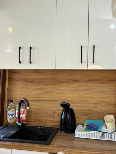 Dapur atau dapur kecil di Ośrodek Wczasowy Magdalena