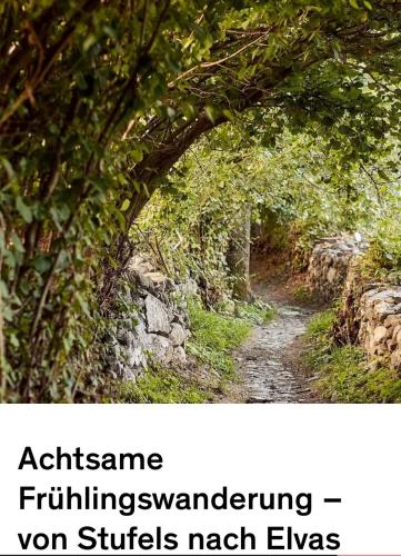 a picture of a path with an archway in a forest at Ferienwohnung Burgfrieden Brixen with BrixenCard in Brixen
