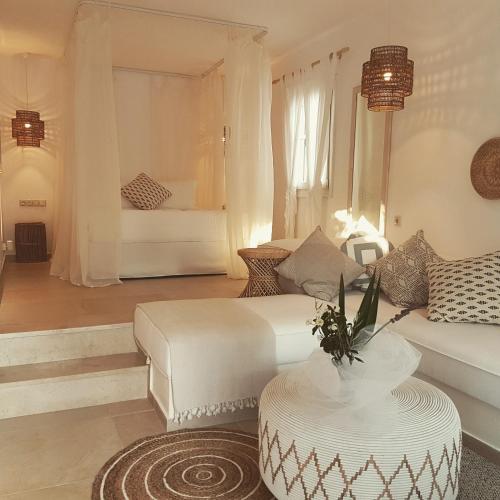 Posezení v ubytování Kavos Hotel Naxos