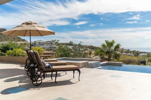 Phenomenal Oceanview Villa in Puerto Los Cabos 내부 또는 인근 수영장
