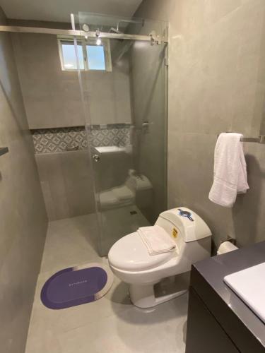 Koupelna v ubytování Microsuite 4 hermosa y céntrica