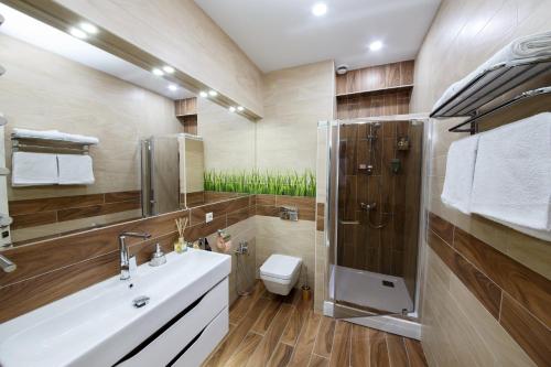 A bathroom at Chisinau Centre Apartments
