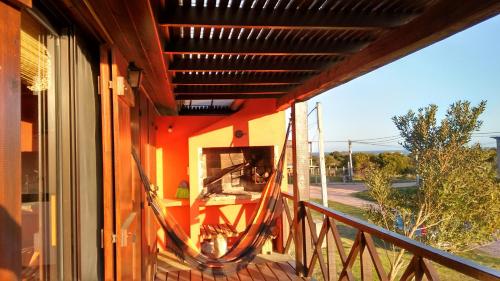 Uma varanda ou terraço em Cabañas El Ocio