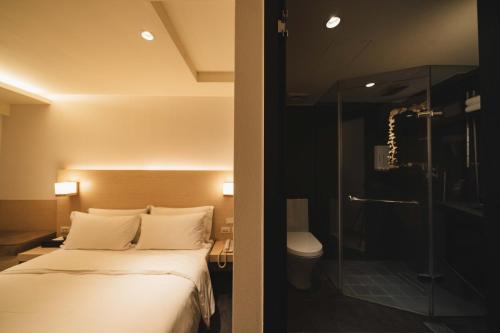 Koupelna v ubytování SWIIO Hotel Ximending