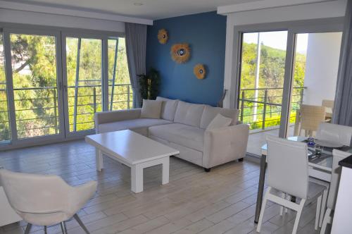 Χώρος καθιστικού στο Lavender Residence