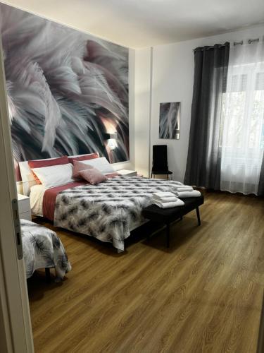 Letto o letti in una camera di San Paolo Casa Bella