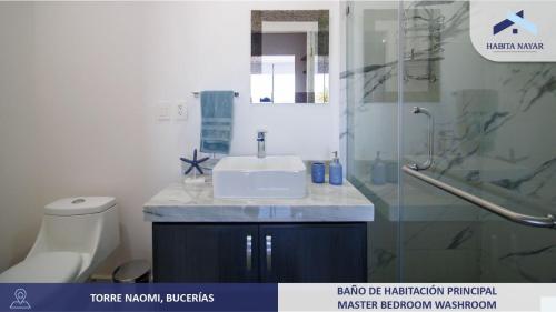 Un baño de Hermoso Departamento Vista Al Mar