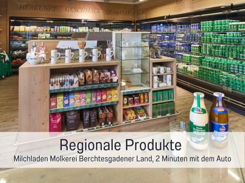 a supermarket with a land million microns at Ferienhaus Bauer in Piding in Piding
