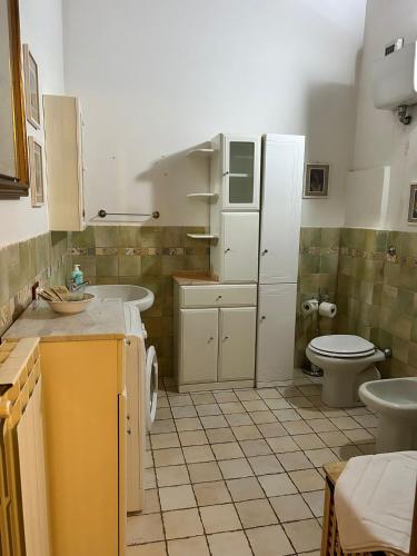 ein Bad mit einem Waschbecken und einem WC in der Unterkunft VOLTURNO 4 in Ponsacco