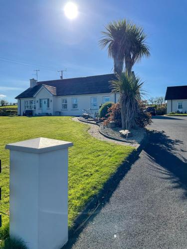 une maison avec un palmier devant dans l'établissement Valley View 1 (Tourist board registered), à Tamnyrankin