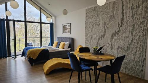 Postel nebo postele na pokoji v ubytování Apartament z pięknym widokiem na góry