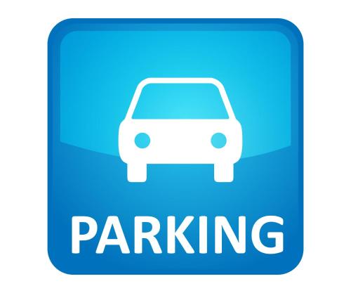 a parking sign with a car on it at DA MEGGY in Stresa