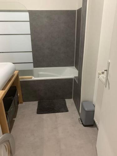une salle de bain avec douche et baignoire dans l'établissement Appartement Spacieux Centre Gare Visitation, à Angers