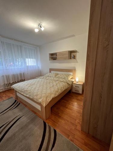 1 dormitorio con 1 cama grande en una habitación en Aurum 29a en Doboj