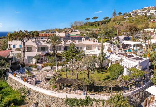 an aerial view of a house with a garden at Villa Ravino Aparthotel in Ischia